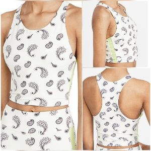 *NWOT* KORAL Bruna Paisley Racer Back Sports Bra